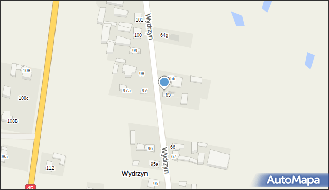 Wydrzyn, Wydrzyn, 65A, mapa Wydrzyn