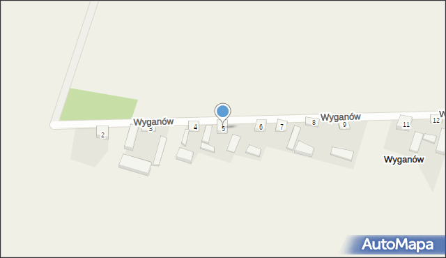 Wyganów, Wyganów, 5, mapa Wyganów