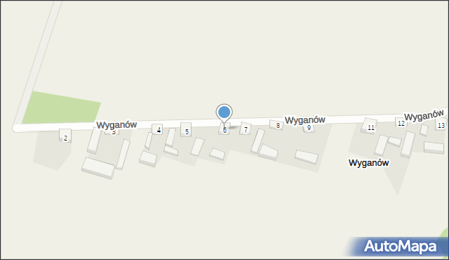 Wyganów, Wyganów, 6, mapa Wyganów