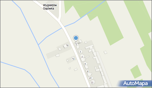 Wygiełdów, Wygiełdów, 1, mapa Wygiełdów