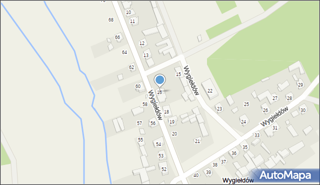 Wygiełdów, Wygiełdów, 16, mapa Wygiełdów