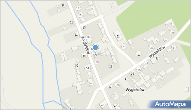 Wygiełdów, Wygiełdów, 19, mapa Wygiełdów