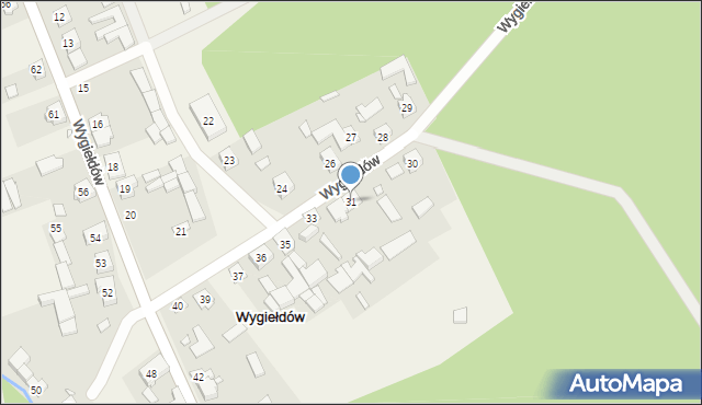 Wygiełdów, Wygiełdów, 31, mapa Wygiełdów