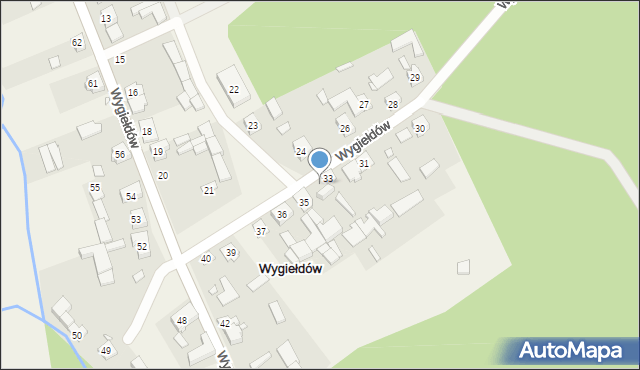 Wygiełdów, Wygiełdów, 34, mapa Wygiełdów