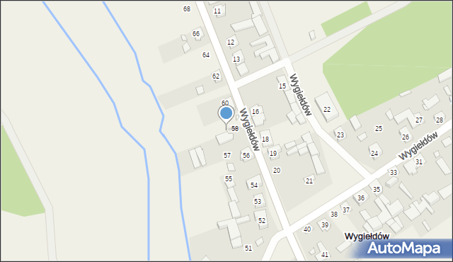 Wygiełdów, Wygiełdów, 59, mapa Wygiełdów