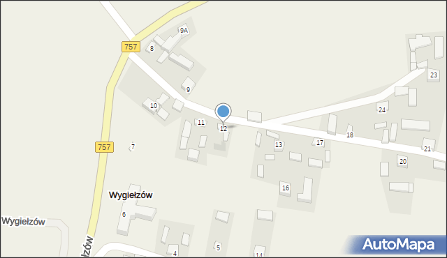 Wygiełzów, Wygiełzów, 12, mapa Wygiełzów