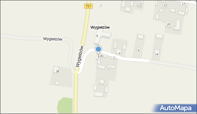 Wygiełzów, Wygiełzów, 2, mapa Wygiełzów