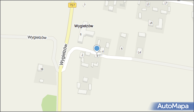 Wygiełzów, Wygiełzów, 3, mapa Wygiełzów