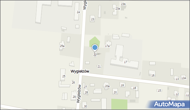 Wygiełzów, Wygiełzów, 22, mapa Wygiełzów