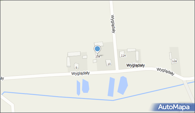 Wyglądały, Wyglądały, 10a, mapa Wyglądały