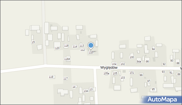 Wyględów, Wyględów, 110, mapa Wyględów