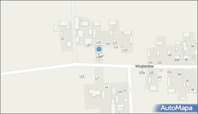 Wyględów, Wyględów, 118A, mapa Wyględów