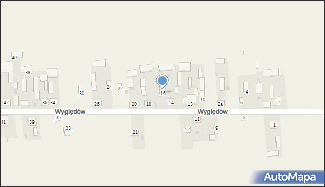 Wyględów, Wyględów, 16, mapa Wyględów