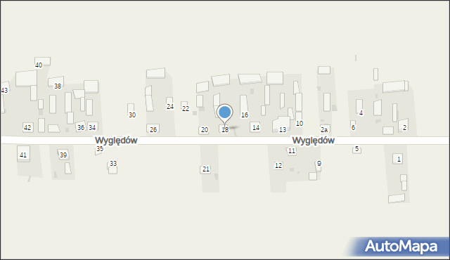 Wyględów, Wyględów, 18, mapa Wyględów