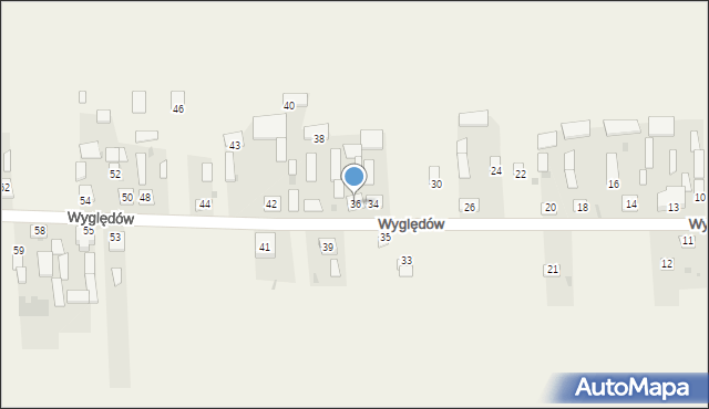 Wyględów, Wyględów, 36, mapa Wyględów