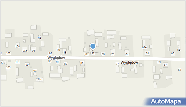 Wyględów, Wyględów, 82, mapa Wyględów