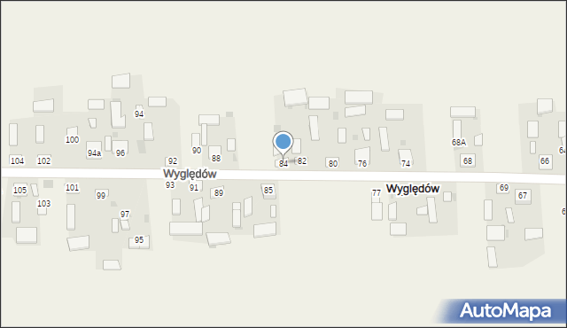 Wyględów, Wyględów, 84, mapa Wyględów