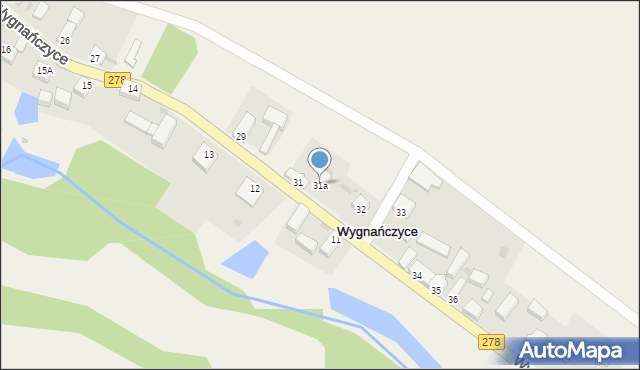 Wygnańczyce, Wygnańczyce, 31a, mapa Wygnańczyce