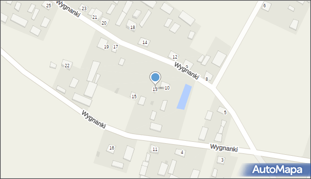 Wygnanki, Wygnanki, 13, mapa Wygnanki