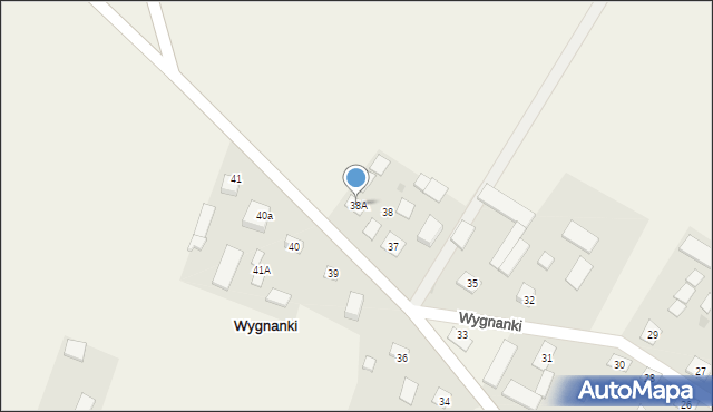 Wygnanki, Wygnanki, 38A, mapa Wygnanki