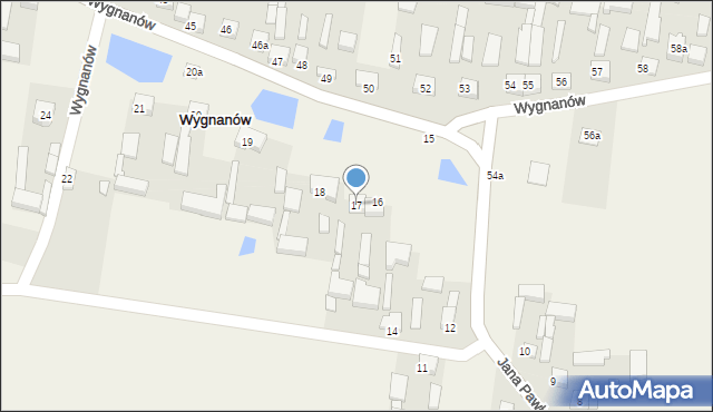 Wygnanów, Wygnanów, 17, mapa Wygnanów