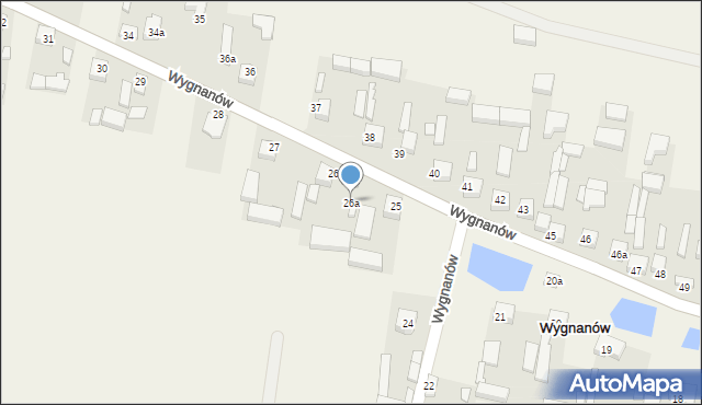 Wygnanów, Wygnanów, 26a, mapa Wygnanów