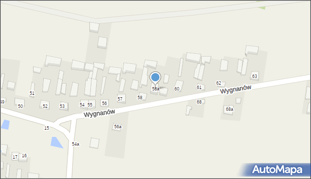 Wygnanów, Wygnanów, 58a, mapa Wygnanów