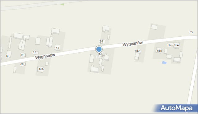 Wygnanów, Wygnanów, 67A, mapa Wygnanów