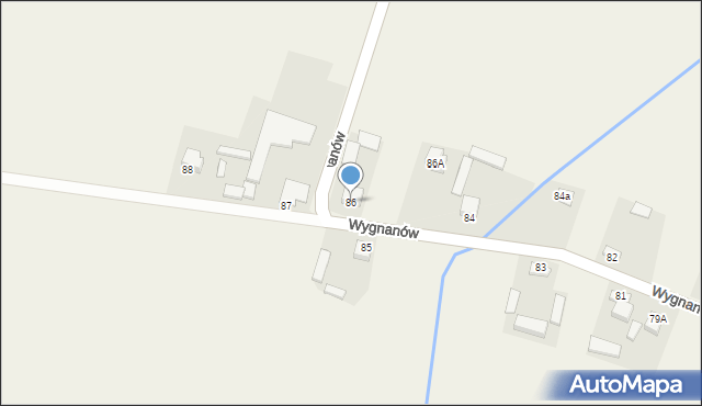 Wygnanów, Wygnanów, 86, mapa Wygnanów