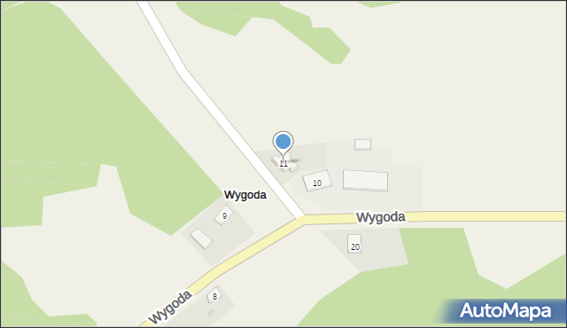 Wygoda, Wygoda, 11, mapa Wygoda