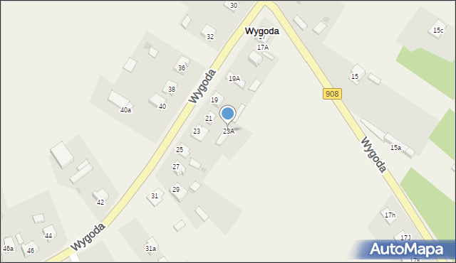 Wygoda, Wygoda, 23A, mapa Wygoda