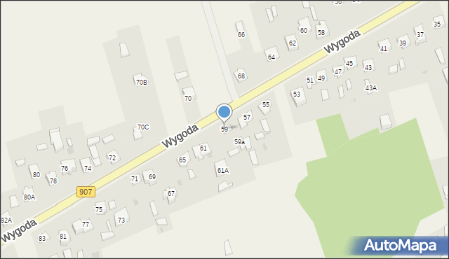 Wygoda, Wygoda, 59, mapa Wygoda