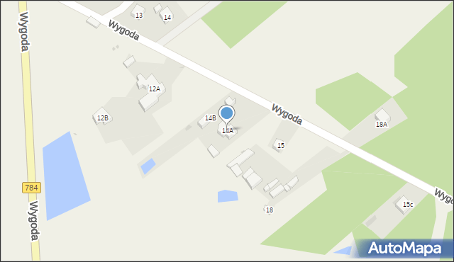 Wygoda, Wygoda, 14A, mapa Wygoda