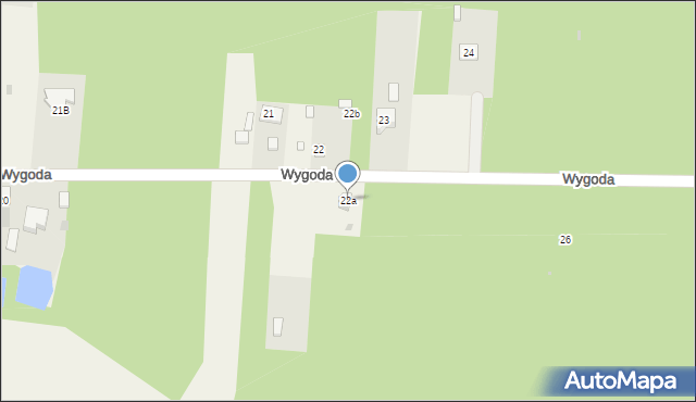 Wygoda, Wygoda, 22a, mapa Wygoda