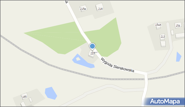 Wygoda Sierakowska, Wygoda Sierakowska, 215, mapa Wygoda Sierakowska