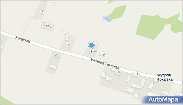 Wygoda Tokarska, Wygoda Tokarska, 9, mapa Wygoda Tokarska