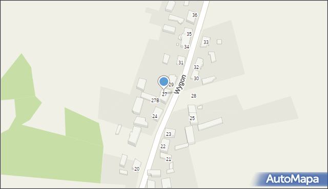 Wygon, Wygon, 27, mapa Wygon