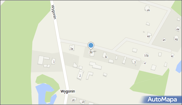 Wygonin, Wygonin, 3b, mapa Wygonin