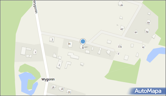 Wygonin, Wygonin, 3c, mapa Wygonin