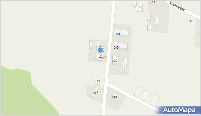 Wyhalew, Wyhalew, 69A, mapa Wyhalew