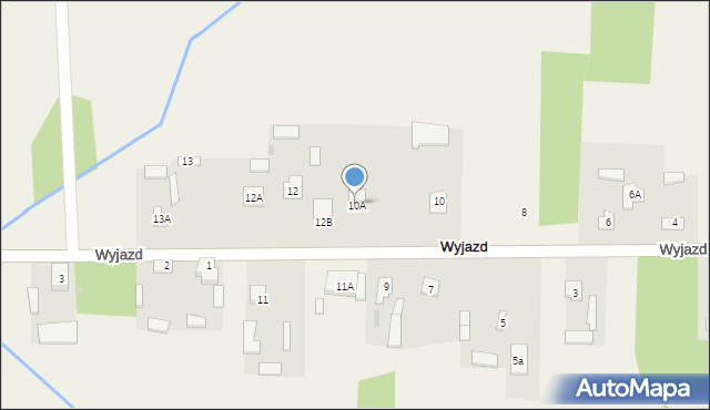 Wyjazd, Wyjazd, 10A, mapa Wyjazd