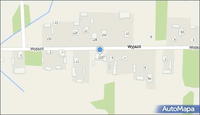 Wyjazd, Wyjazd, 11A, mapa Wyjazd