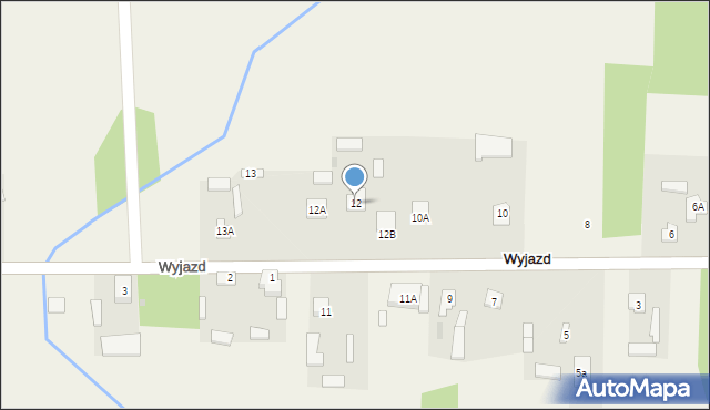 Wyjazd, Wyjazd, 12, mapa Wyjazd