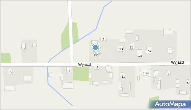 Wyjazd, Wyjazd, 13A, mapa Wyjazd
