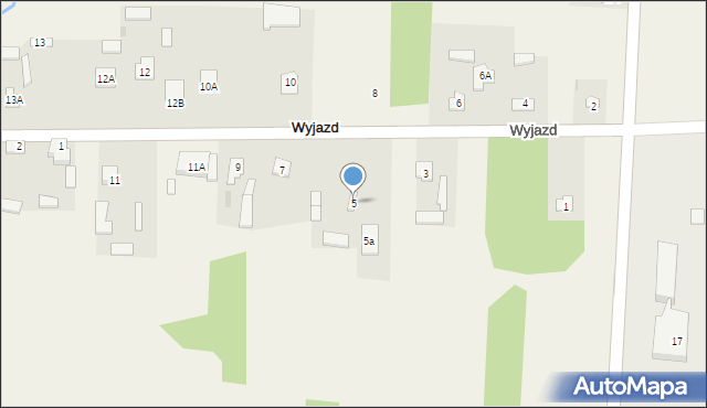 Wyjazd, Wyjazd, 5, mapa Wyjazd
