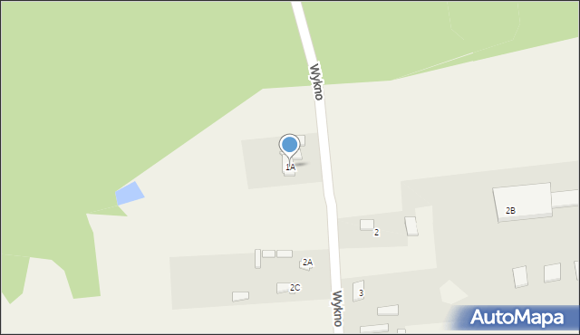 Wykno, Wykno, 1A, mapa Wykno
