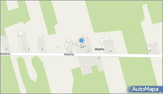 Wykno, Wykno, 11a, mapa Wykno