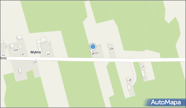 Wykno, Wykno, 15, mapa Wykno