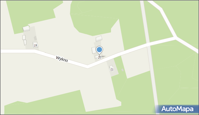 Wykno, Wykno, 20, mapa Wykno
