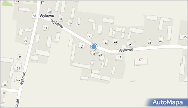 Wykowo, Wykowo, 16, mapa Wykowo